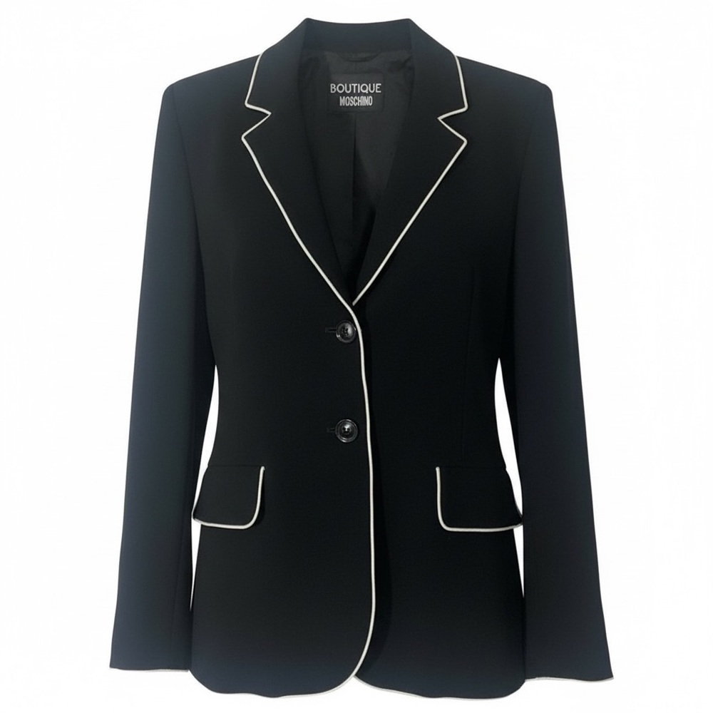 MOSCHINO black and white blazer